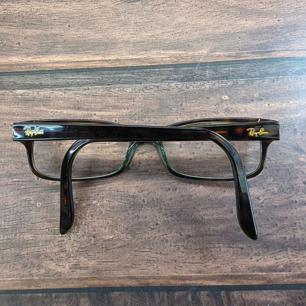 Ray-Ban RB 5187 2445 Dark Tortoise Green Rectangular Eyeglasses Frames 50-16-140